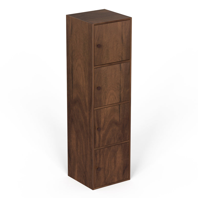 Calcio 4-Tier Storage Unit Cabinet & Cupboard (Maple)