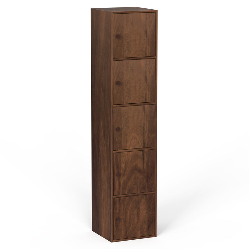 Calcio 5-Tier Storage Unit Cabinet & Cupboard (Maple)