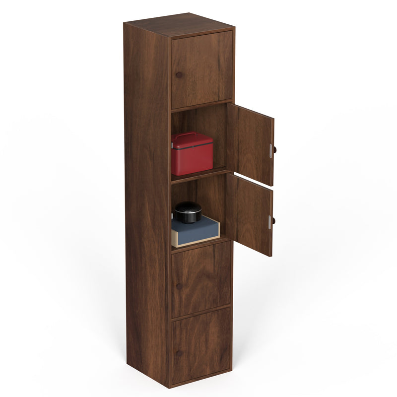 Calcio 5-Tier Storage Unit Cabinet & Cupboard (Maple)