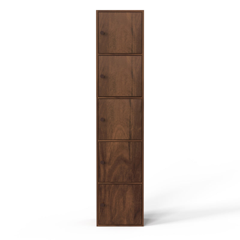 Calcio 5-Tier Storage Unit Cabinet & Cupboard (Maple)