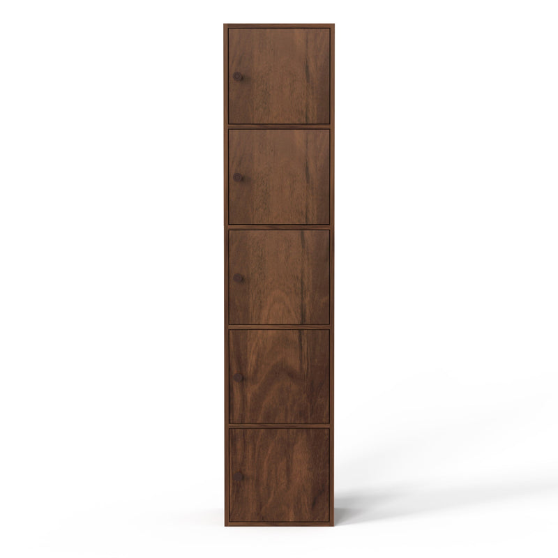 Calcio 5-Tier Storage Unit Cabinet & Cupboard (Maple)