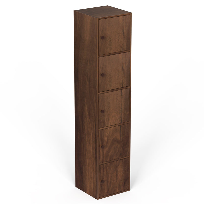 Calcio 5-Tier Storage Unit Cabinet & Cupboard (Maple)
