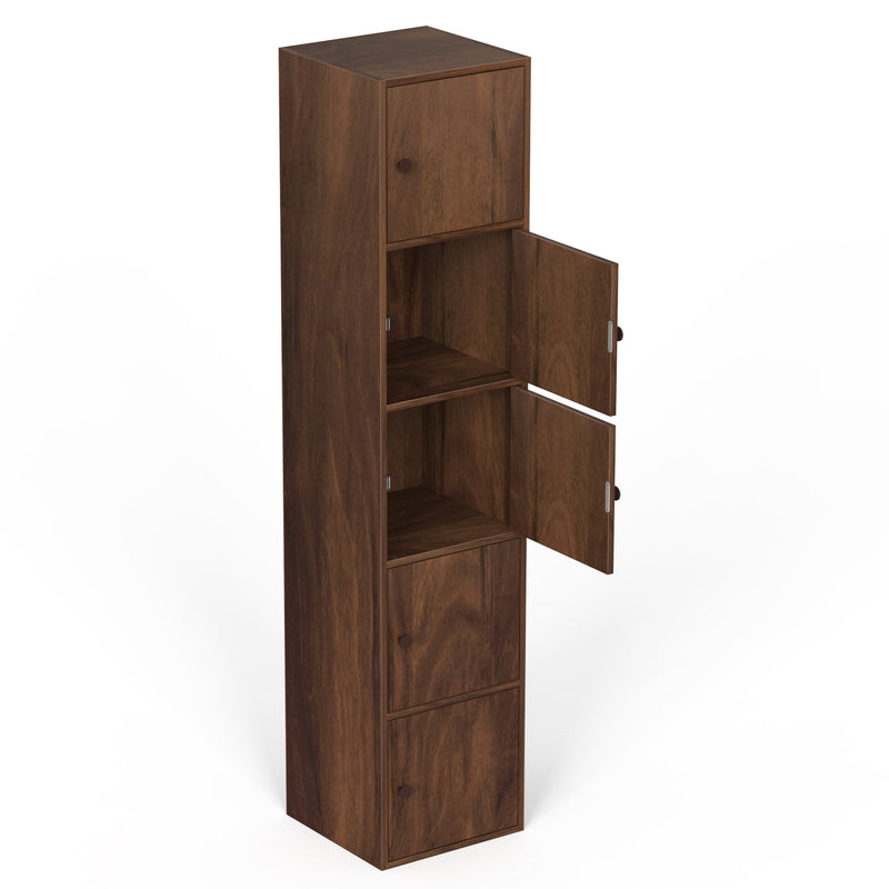 Calcio 5-Tier Storage Unit Cabinet & Cupboard (Maple)