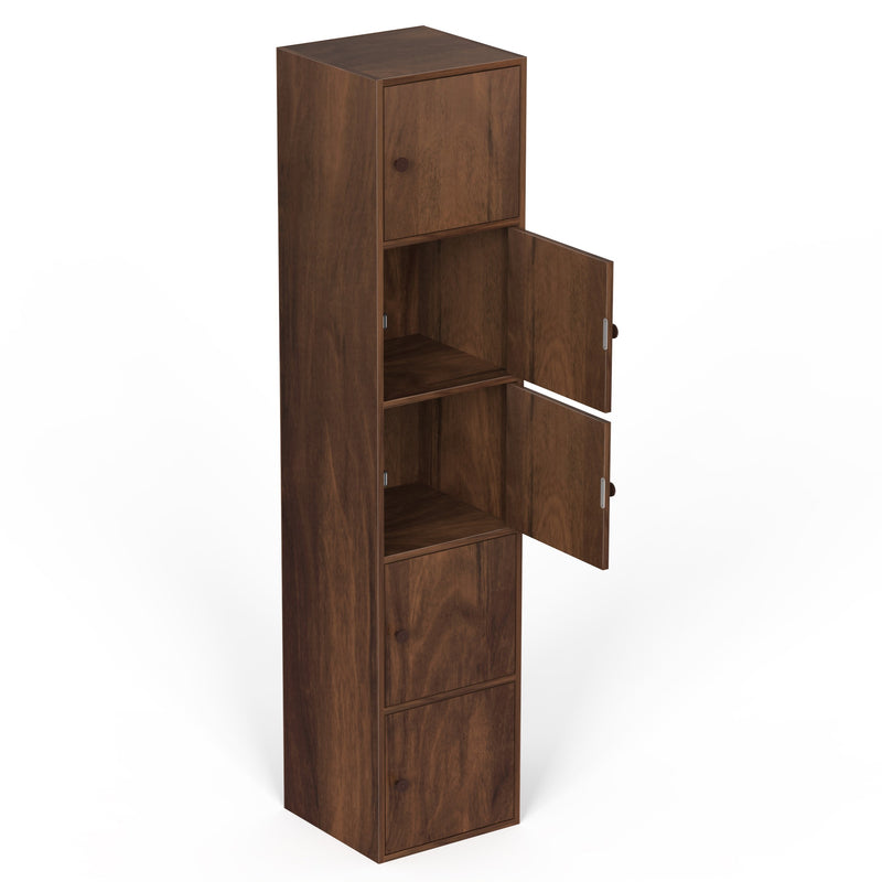 Calcio 5-Tier Storage Unit Cabinet & Cupboard (Maple)