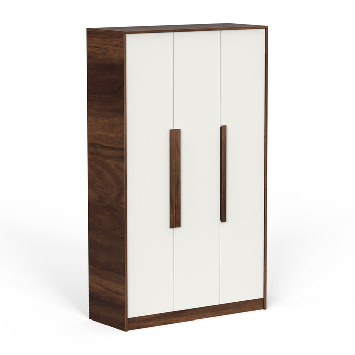 Maltein 3 Door Wardrobe/Clothes Storage Rack Organizer Almirah Cupboard Cabinet with Shelves and Cloth Hanger for Bedroom Home Furniture