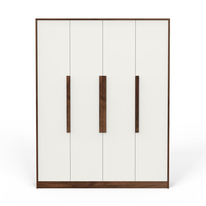 Maltein 4 Door Wardrobe/Clothes Storage Rack Organizer Almirah Cupboard Cabinet with Shelves and Cloth Hanger for Bedroom Home Furniture