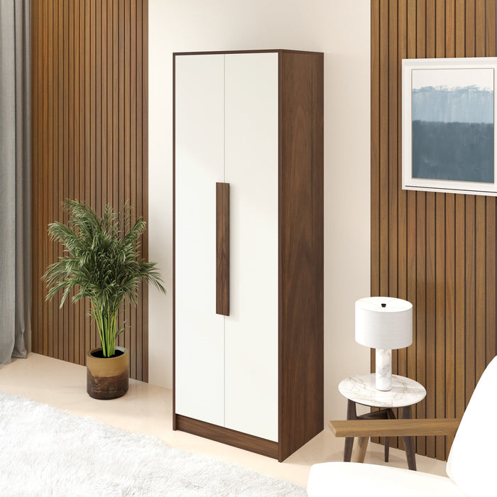 Maltein Mini Engineered Wood 2 Door Wardrobe/Clothes Storage Rack Organizer Almirah Cupboard with Shelves for Bedroom Home Furniture