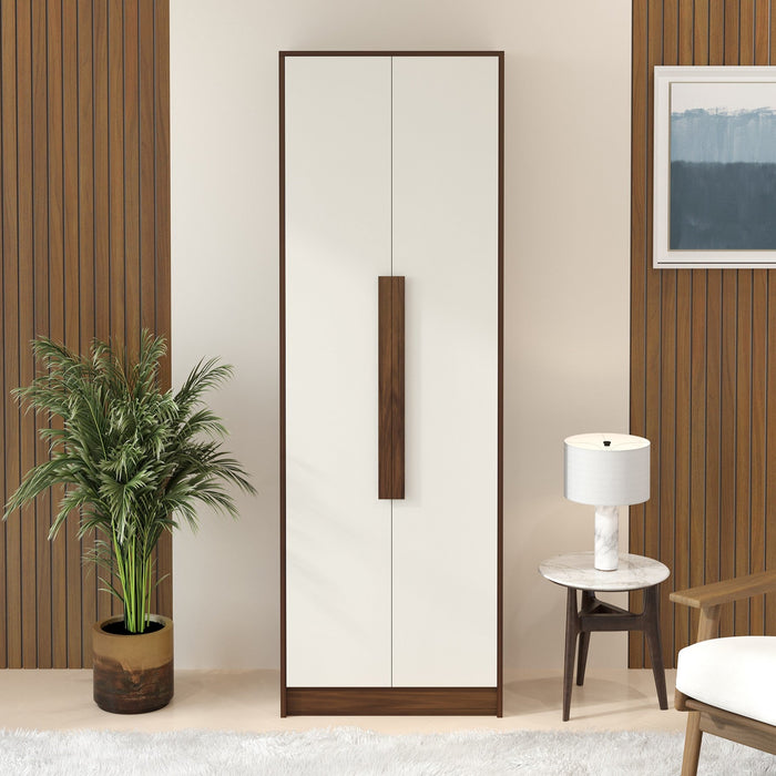 Maltein Mini Engineered Wood 2 Door Wardrobe/Clothes Storage Rack Organizer Almirah Cupboard with Shelves for Bedroom Home Furniture