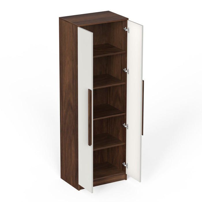 Maltein Mini Engineered Wood 2 Door Wardrobe/Clothes Storage Rack Organizer Almirah Cupboard with Shelves for Bedroom Home Furniture
