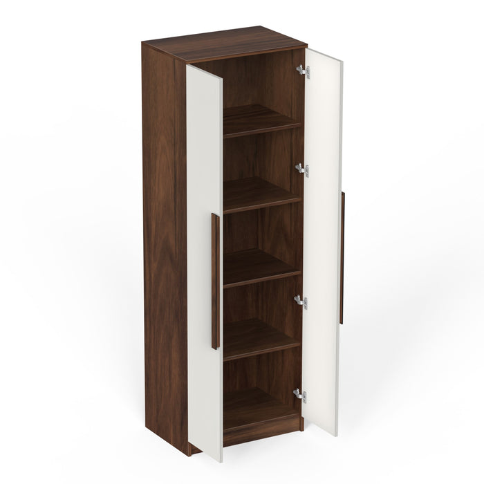 Maltein Mini Engineered Wood 2 Door Wardrobe/Clothes Storage Rack Organizer Almirah Cupboard with Shelves for Bedroom Home Furniture