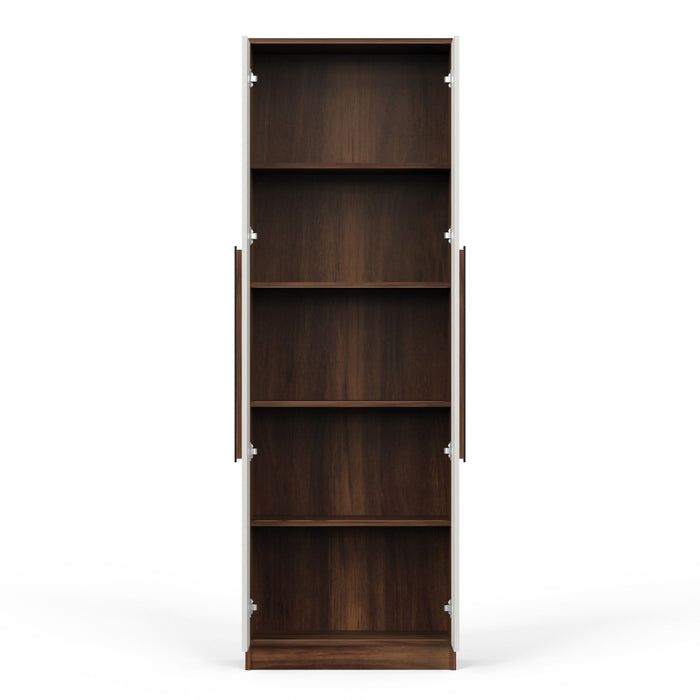 Maltein Mini Engineered Wood 2 Door Wardrobe/Clothes Storage Rack Organizer Almirah Cupboard with Shelves for Bedroom Home Furniture