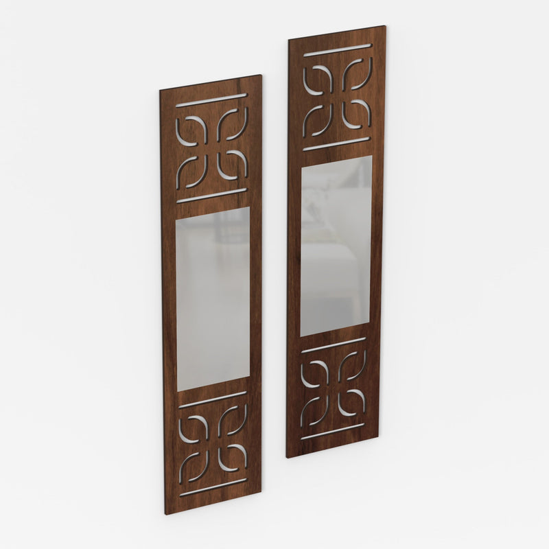 Promys Wall Hanging Wooden & Mirror Wall Art Shelve for Living Room