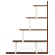 Wolabey Ladder Style Bookshelf |Maple & White