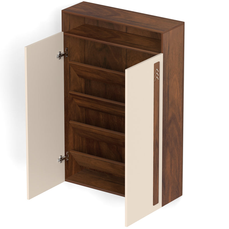 Whartin Shoe Rack |Maple & Beige