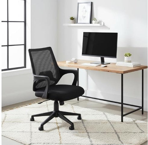 Zylo office study chair for home and study (Black)