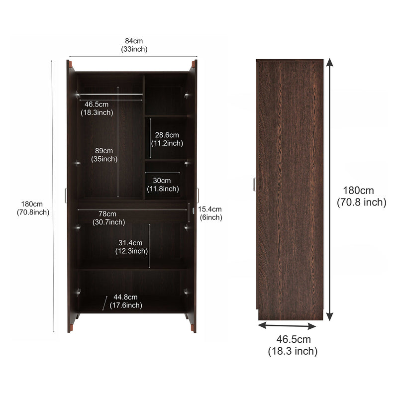 Andrie 2 Doors Wardrobe