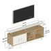 Skiddo TV Unit, Ideal for 55" |European Oak & White