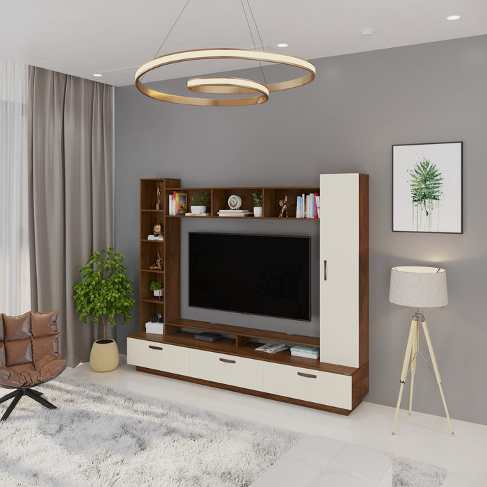 Fenily TV Unit |Brown Maple & Beige