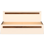 Maltein King Size Bed |Brown Maple & Beige