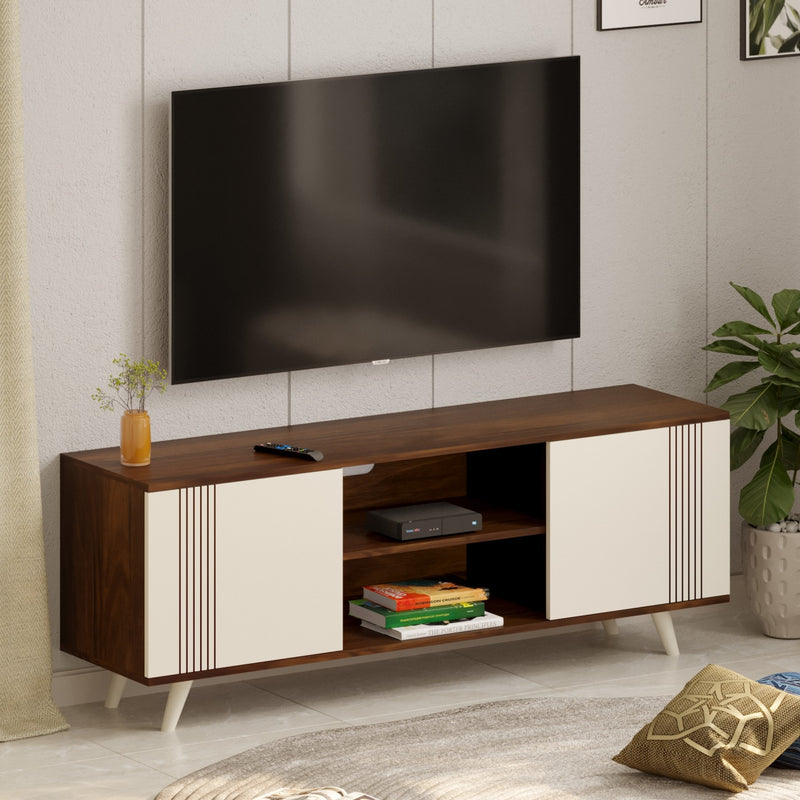 Harmond TV Unit & Cabinet ideal for Upto 55 Inches (Maple & White)