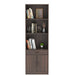 Seonn Bookshelf Cabinet with Storage Shelves & Drawer |Wenge