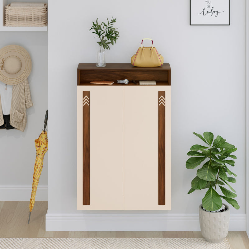 Whartin Shoe Rack |Maple & Beige