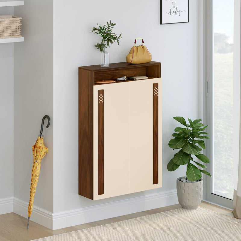 Whartin Shoe Rack |Maple & Beige