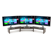 Bluewud Festvi Engineered Wood Computer Desktop 3 Adjustable Monitor Stand & Riser - Wenge 