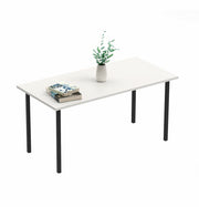 Bluewud Gustowe Engineered Wood Coffee / Center Table (Frosty White, Rectangular)
