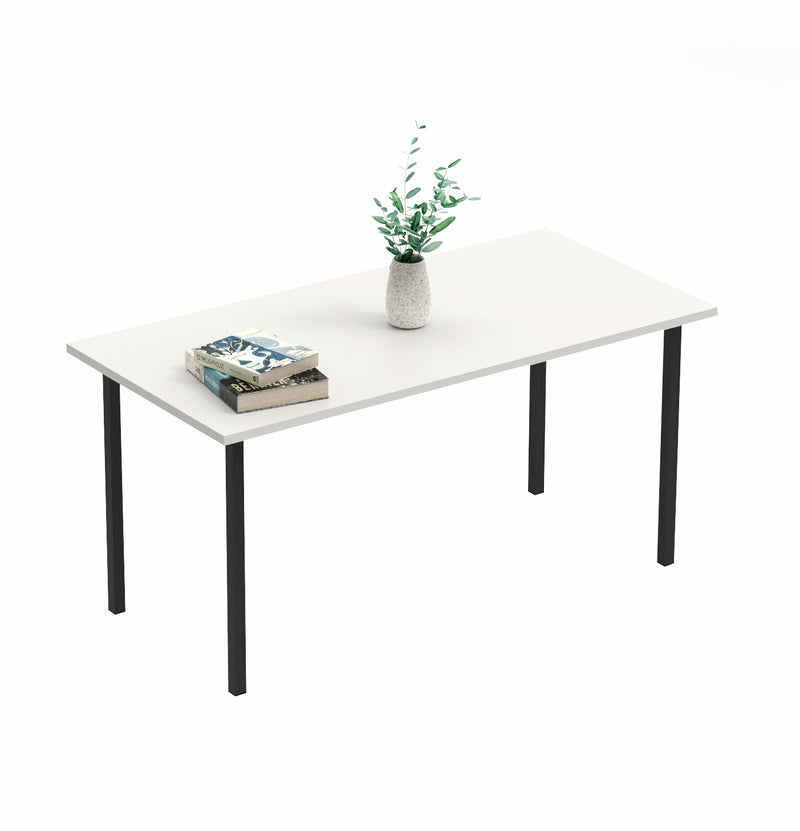 Bluewud Gustowe Engineered Wood Coffee / Center Table (Frosty White, Rectangular)