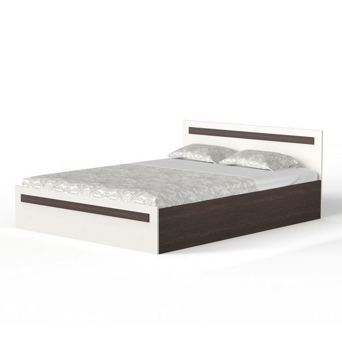 Maltein Queen Size Bed |Wenge & White