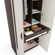 Andrie 2 Door Wardrobe with Mirror and Drawer |Wenge