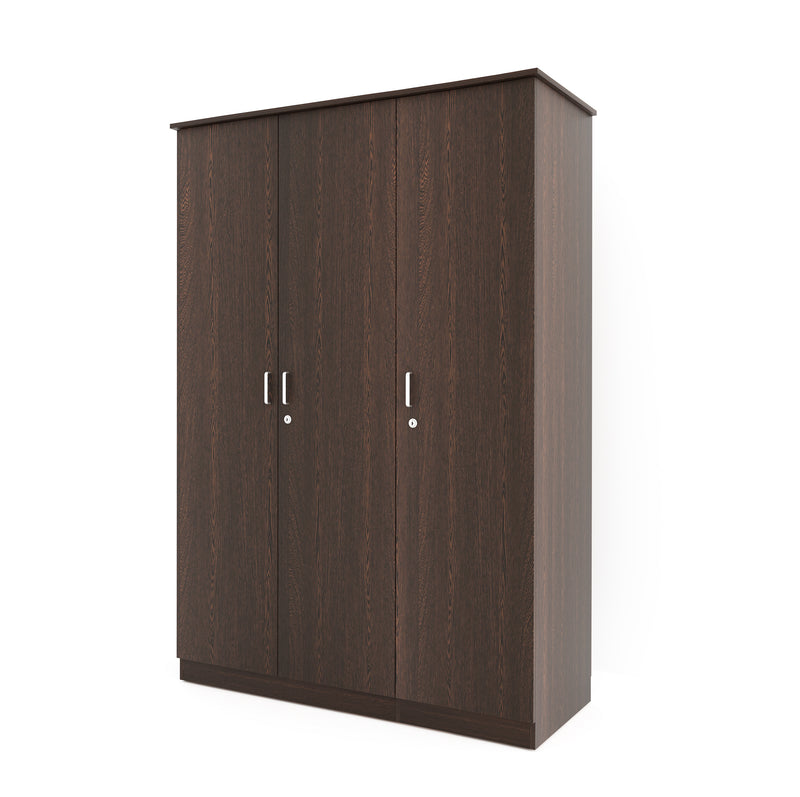 Bluewud Andrie Engineered Wood 3 Door Wardrobe With Drawer (Wenge)