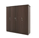 Bluewud Andrie Engineered Wood 4 Door Wardrobe With Drawer (Wenge)