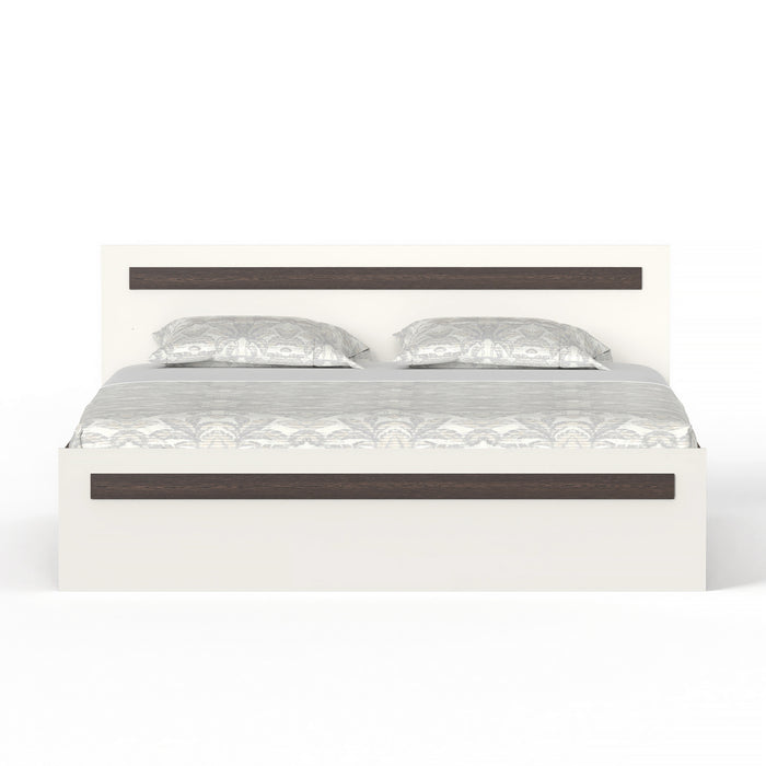 Maltein Queen Size Bed |Wenge & White