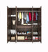 Bluewud Andrie Engineered Wood 4 Door Wardrobe With Drawer (Wenge)