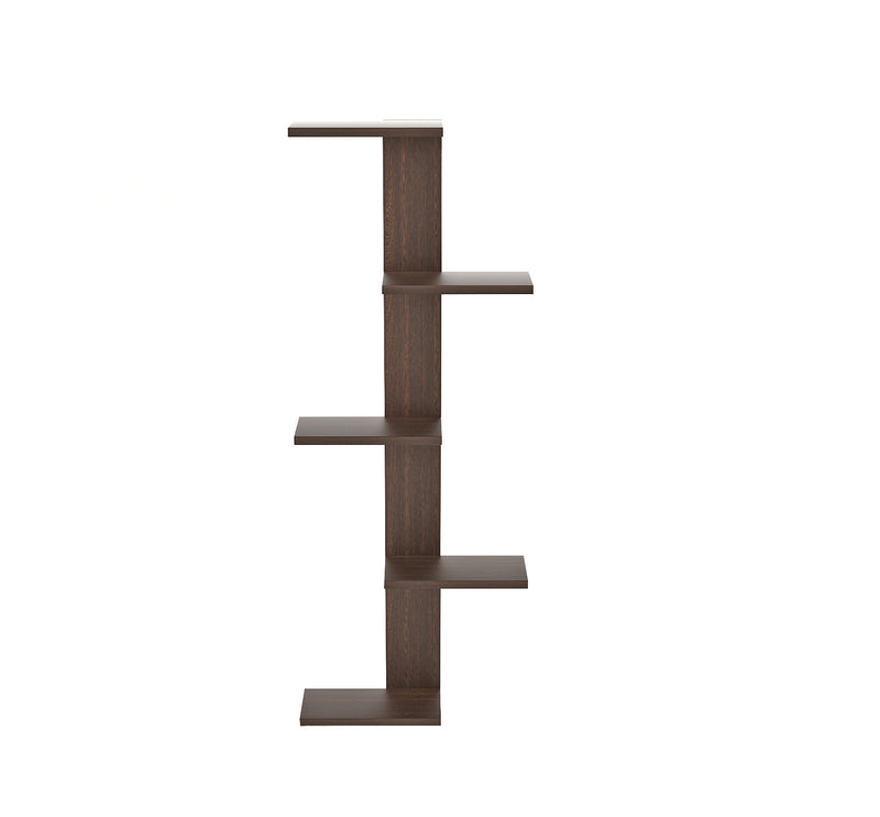 Bluewud Alaire Engineered Wood Lifestyle Wall Shelf / Display Rack (Wenge)