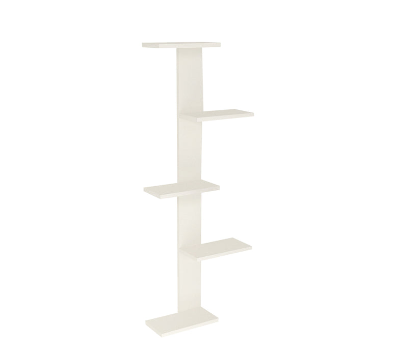 Bluewud Alaire Engineered Wood Lifestyle Wall Shelf / Display Rack (Frosty)