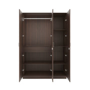 Bluewud Andrie Engineered Wood 3 Door Wardrobe With Drawer (Wenge)