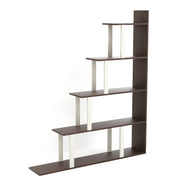 Wolabey Ladder Style Bookshelf |Wenge & White