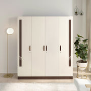 Andrie 4 Door Wardrobe with Drawer |Wenge & White