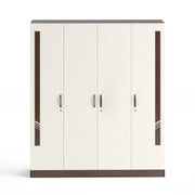 Andrie 4 Door Wardrobe with Drawer |Wenge & White