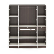 Andrie 4 Door Wardrobe with Drawer |Wenge & White