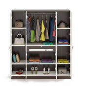 Andrie 4 Door Wardrobe with Drawer |Wenge & White