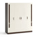 Andrie 4 Door Wardrobe with Drawer |Wenge & White