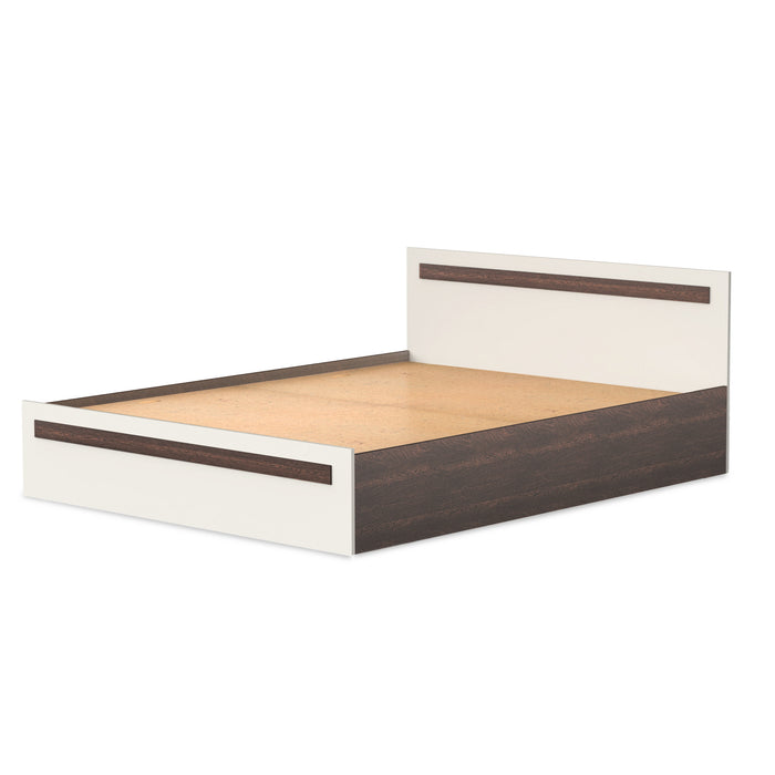 Maltein Queen Size Bed |Wenge & White