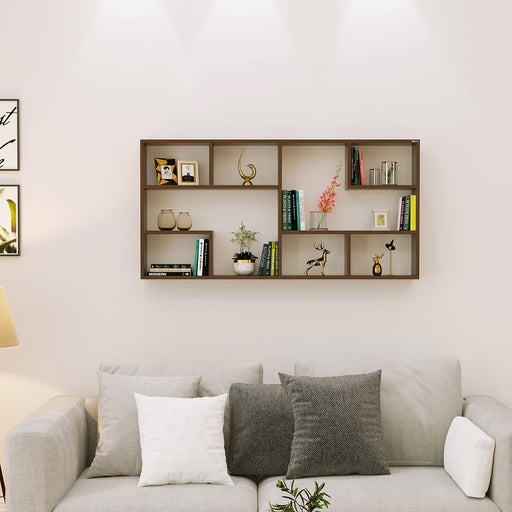 Petree Wall Mount Wall Shelf, Display Rack |Wenge