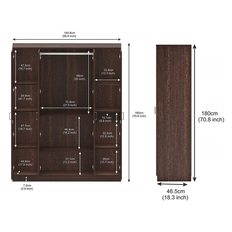 Maltein 4 Door Wardrobe Without Mirror