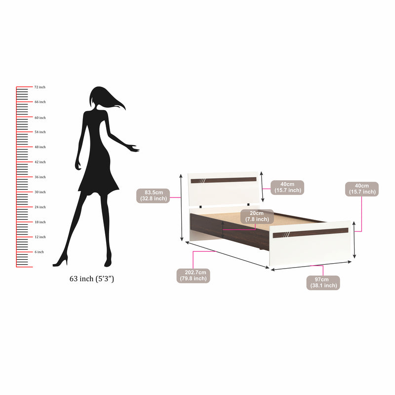 Pollo Single Bed Without Storage