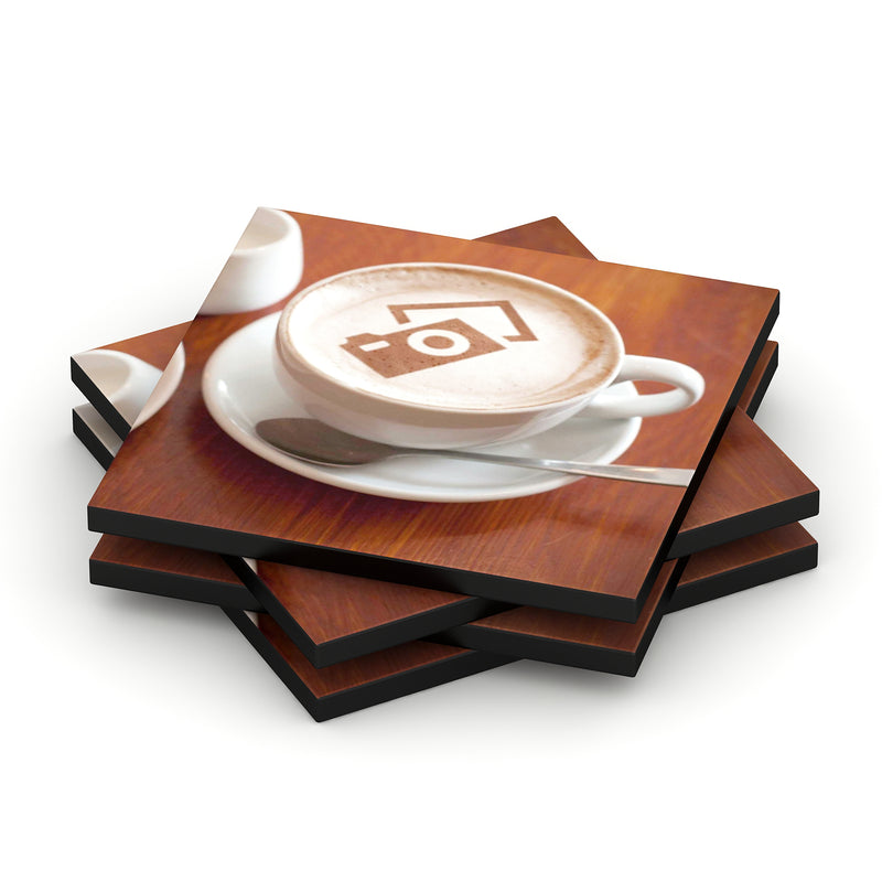 Products Vivian Reversible Coaster Set |Set Of 4 / Coffee